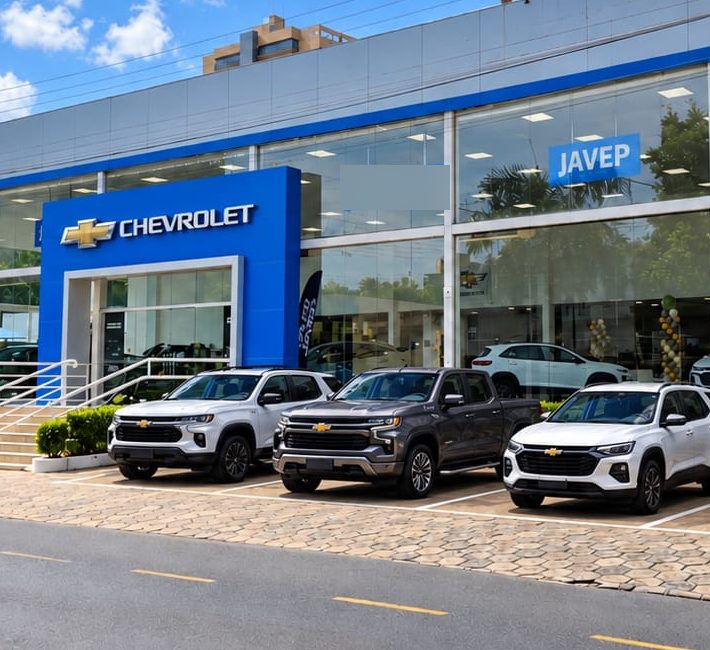Fachada da concessionária Chevrolet Javep em Araçatuba